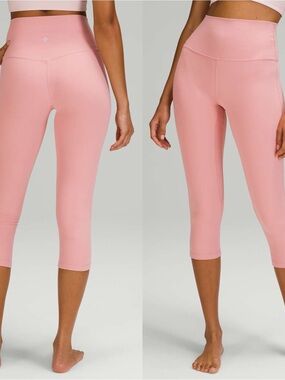 Lululemon Align Crop Sz 12 *21" In Pink Puff